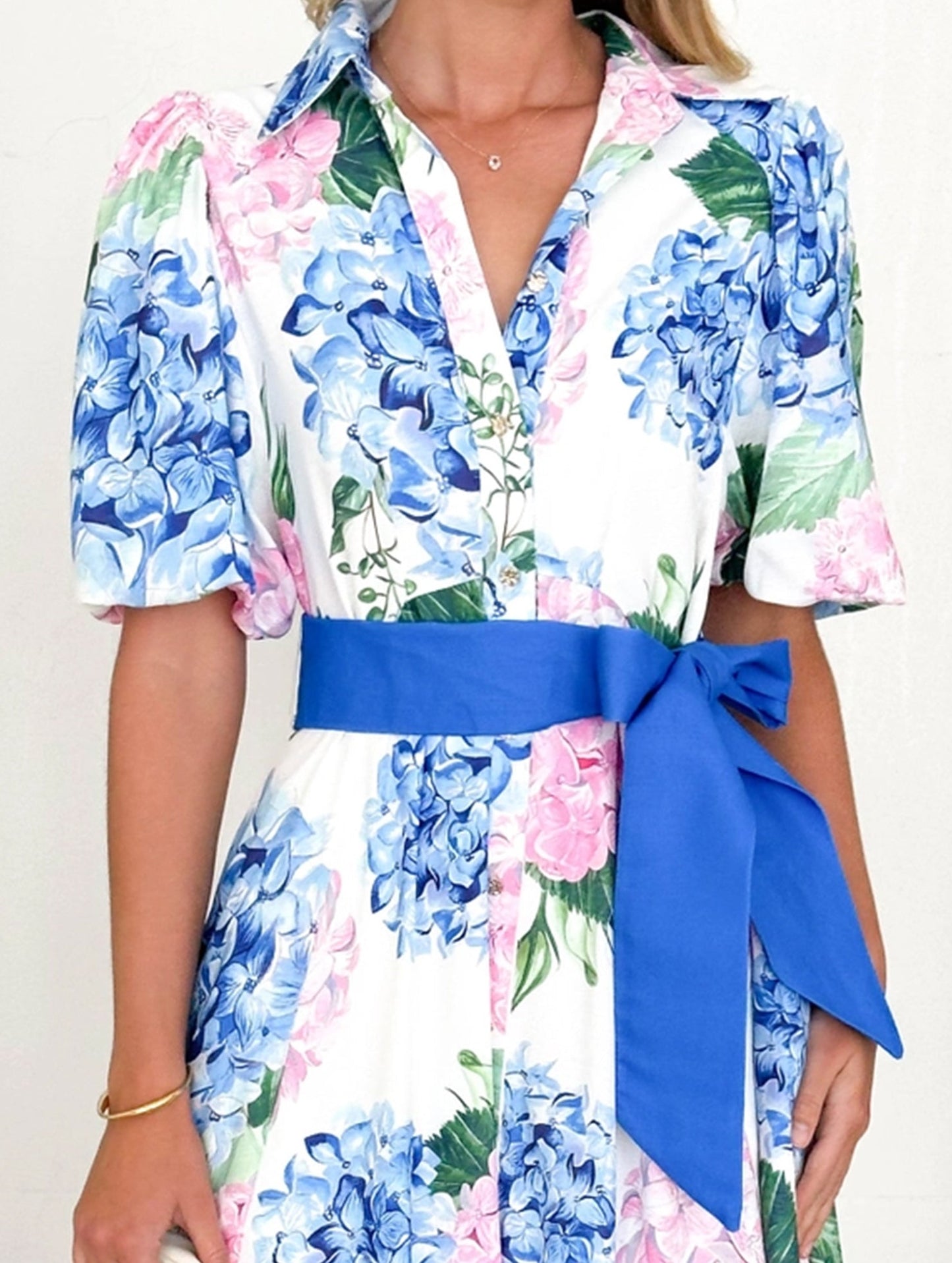 Boho Print Short Sleeve Belted A-Line Dress ??Flowy & Feminine Summer Dress