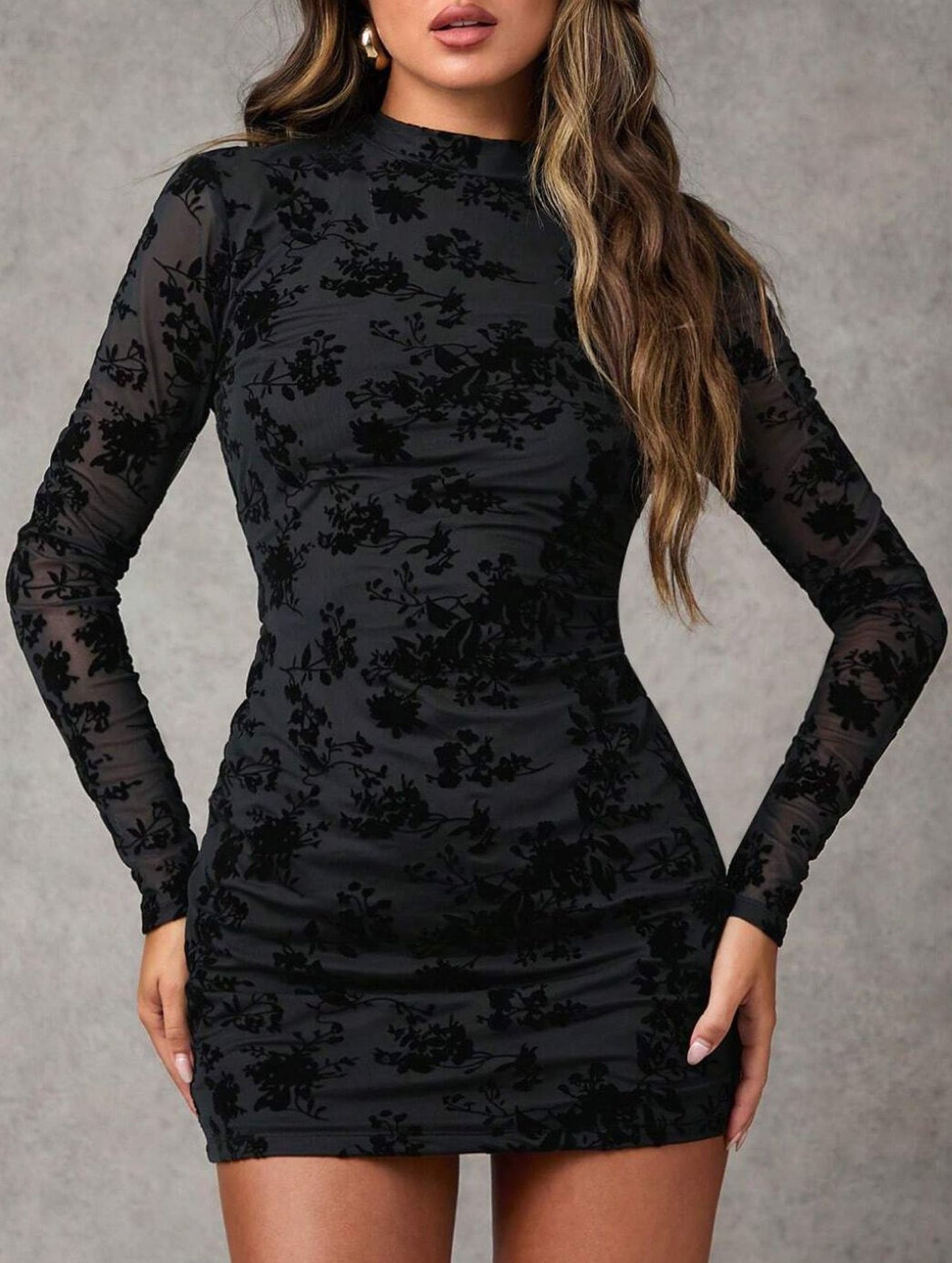 Sexy open back hollow hip-hugging slim dress