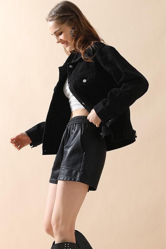 BUTTON DOWN CASUAL DENIM JACKET - Doublju