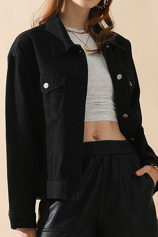 BUTTON DOWN CASUAL DENIM JACKET