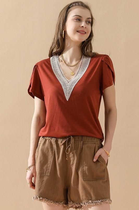 ELASTIC WAIST CASUAL DENIM SHORTS - Doublju