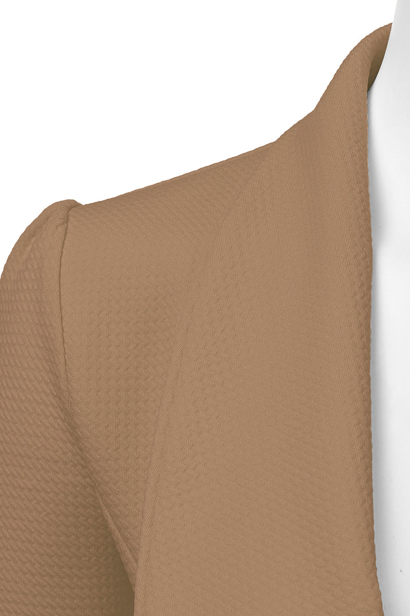 Classic Draped Open Front Blazer Jacket for Women with Plus Size