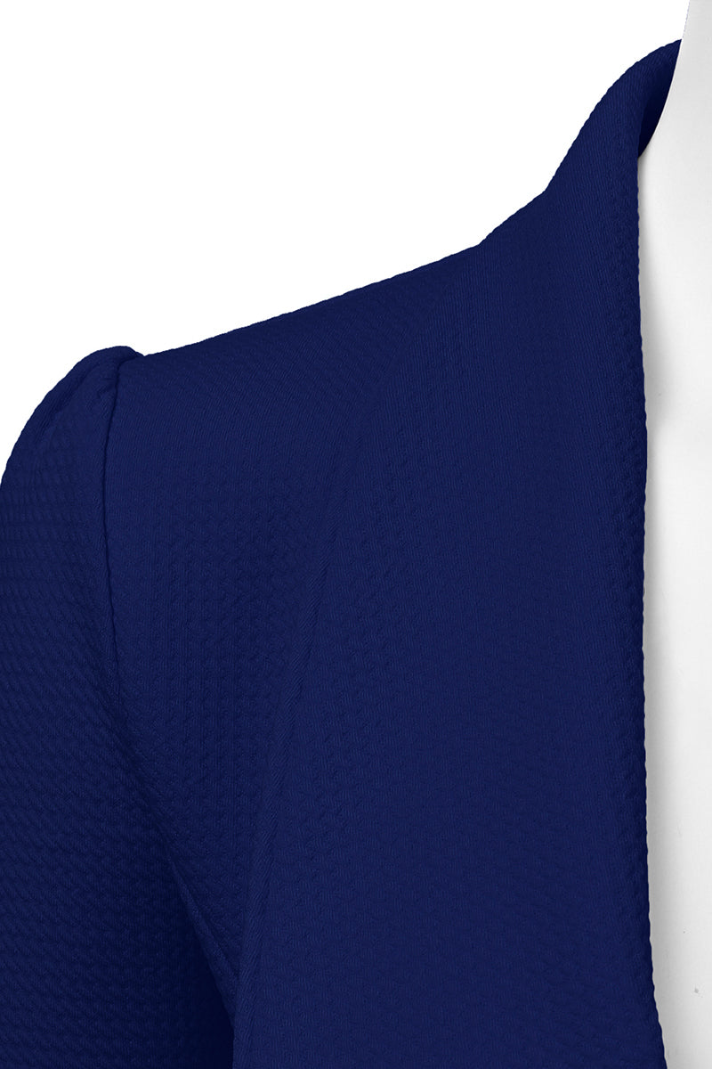 Classic Draped Open Front Blazer Jacket for Women with Plus Size