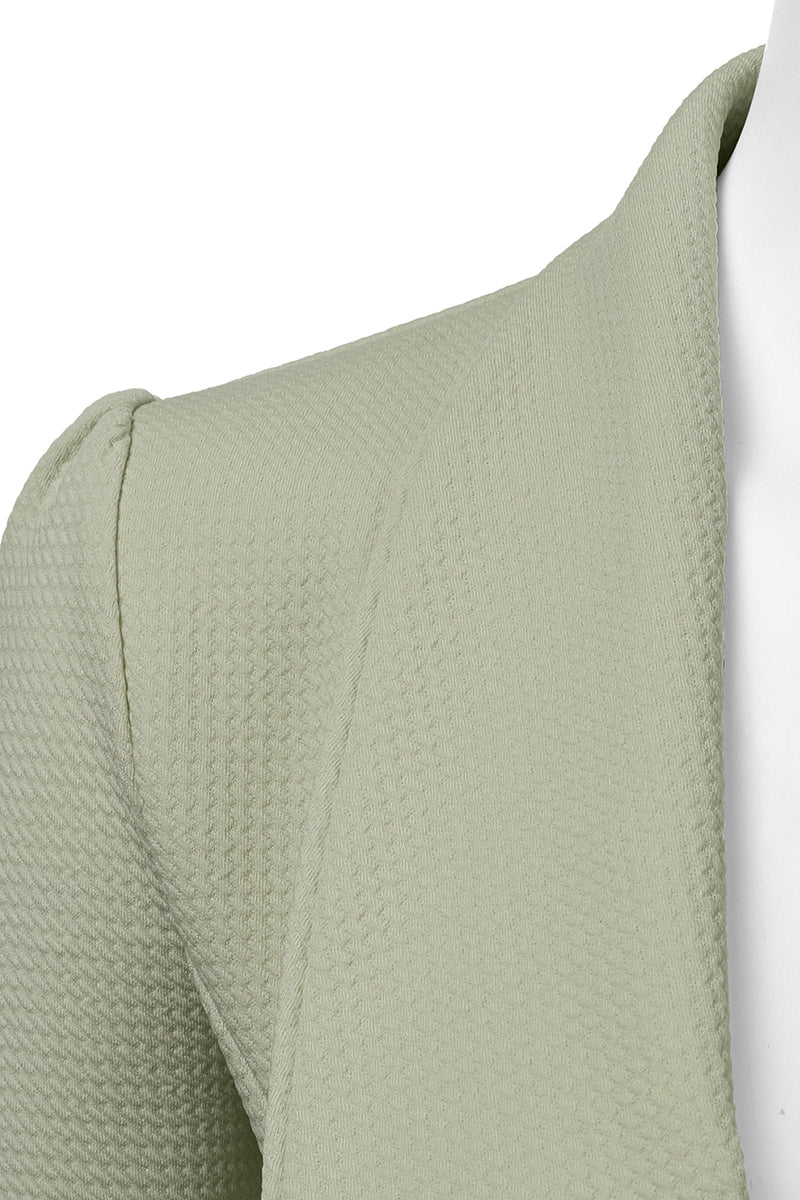 Classic Draped Open Front Blazer Jacket for Women with Plus Size