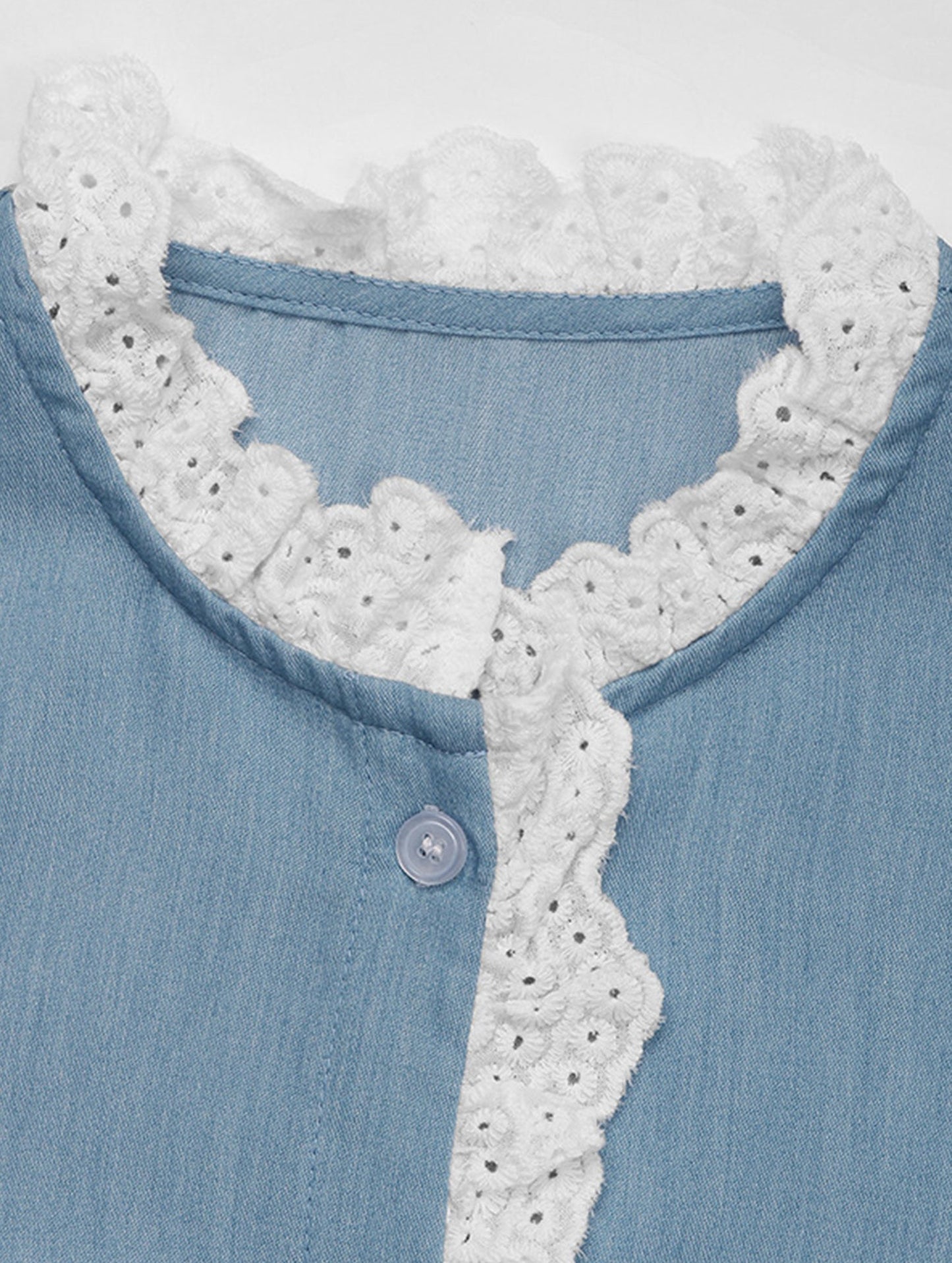 Commuting long-sleeved lace cardigan top