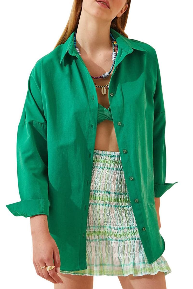 BUTTON DOWN BASIC DAILY WOMEN SHIRTS - Doublju