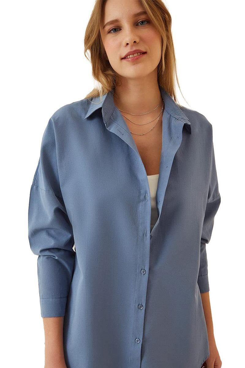 BUTTON DOWN BASIC DAILY WOMEN SHIRTS - Doublju