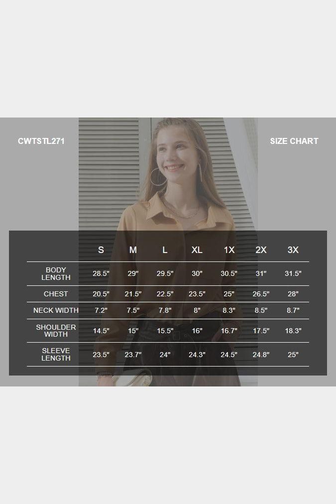 BOTTON DOWN LONG SLEEVE BLOUSE SHIRTS TOP WITH POCKETS - Doublju