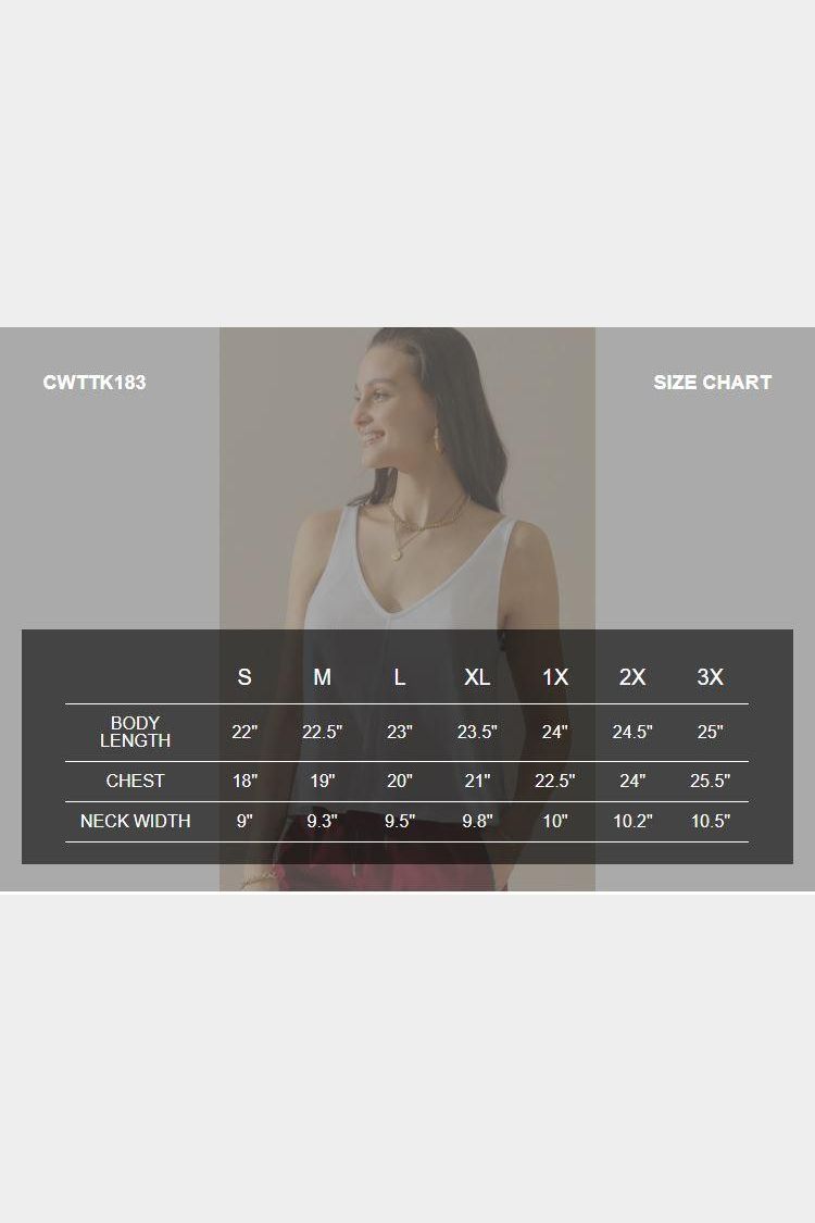 DEEP V NECK SLEEVELESS TANK TOP - Doublju