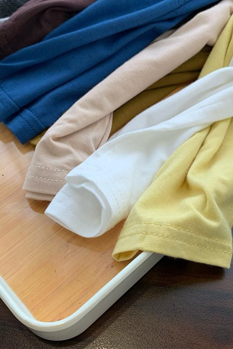 BASIC SIMPLE HIGH NECK DAILY TOP - Doublju