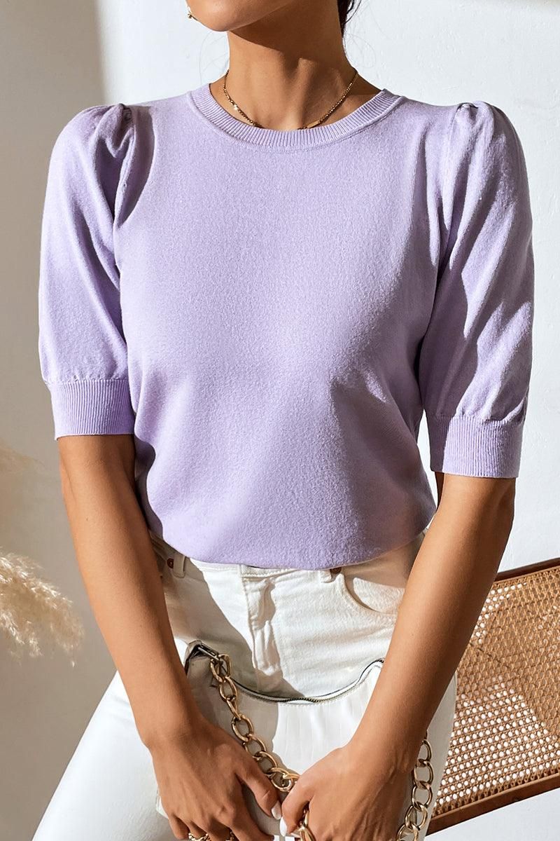 BASIC DAILY SHORT SLEEVE CASUAL TOP - Doublju