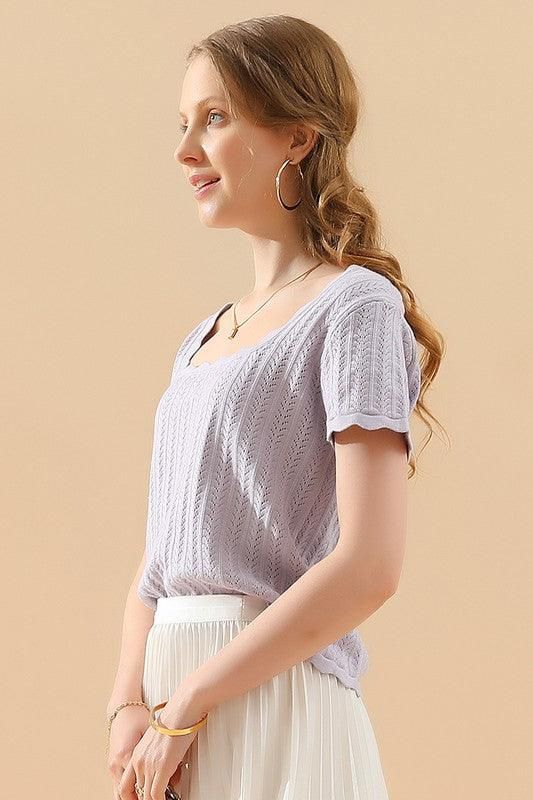 DEEP ROUND NECK DAILY TOP - Doublju