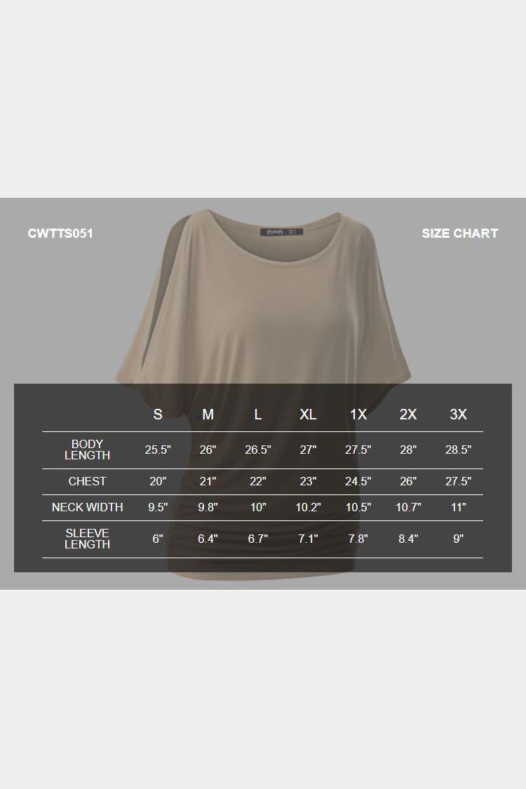 DOLMAN SIDE SLIT SHORT SLEEVE BOAT NECKLINE TEE - Doublju