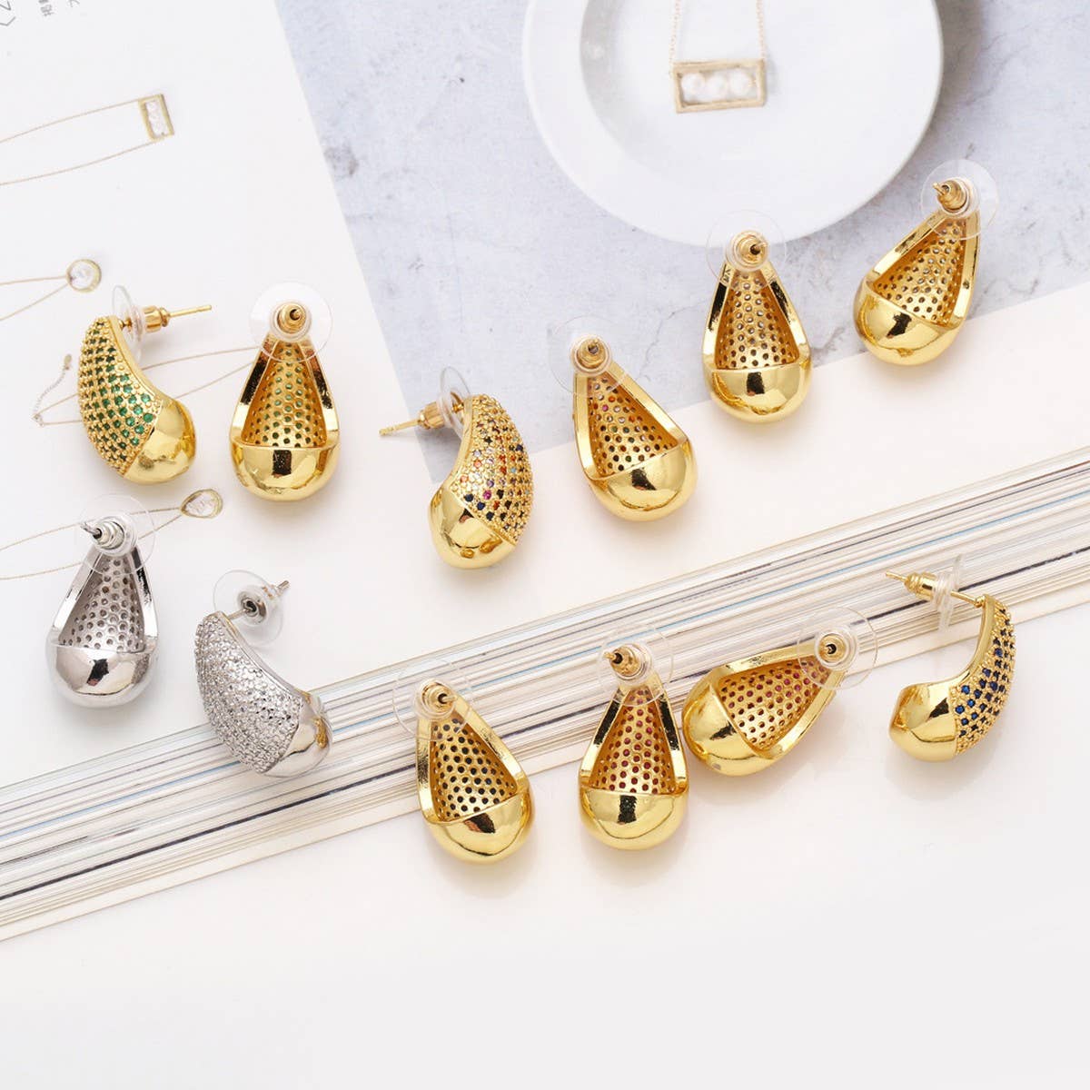FASHIONABLE DROPLET SHAPED EARRINGS