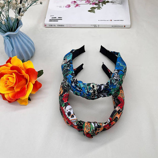 CHRISTMAS SKULL COLORFUL HEADBAND