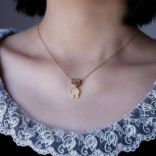 NICHE DESIGN CREATIVE BEAR NECKLACE_CWAJE2375