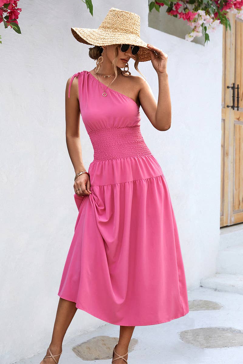 CWDTD0406_EUROPEAN AND AMERICAN WOMEN'S OFF-SHOULDER DRESS