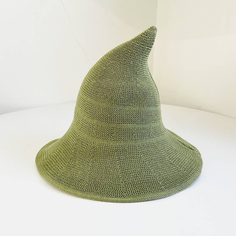 HALLOWEEN FOLDING KNIT HAT PEAKED WITCH HAT