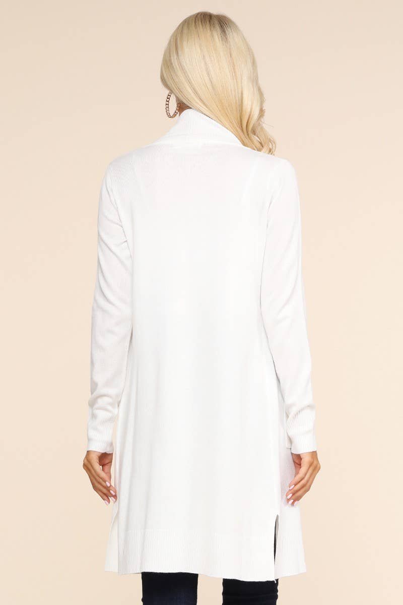 AWOCAL311_LONG SLEEVE OPEN FRONT CARDIGAN WITH SIDE POCKETS