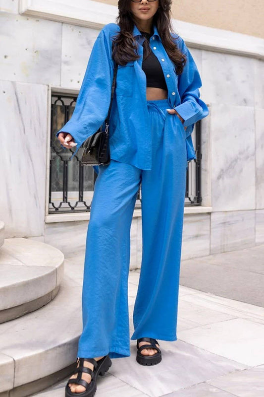 CWSS1064_SPRING AND AUTUMN LOOSE CASUAL TWO-PIECE SUIT