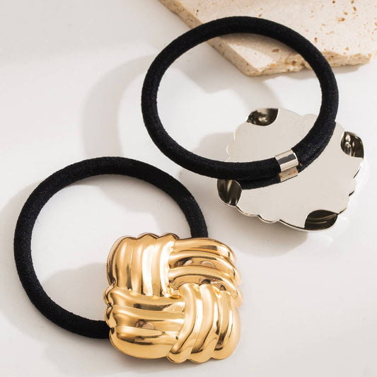 Minimalist Glossy Heart Geometric Hair Tie