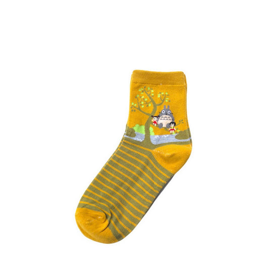 TOTORO SOCKS CREATIVE CARTOON COTTON BOAT SOCKS_CWAH1109