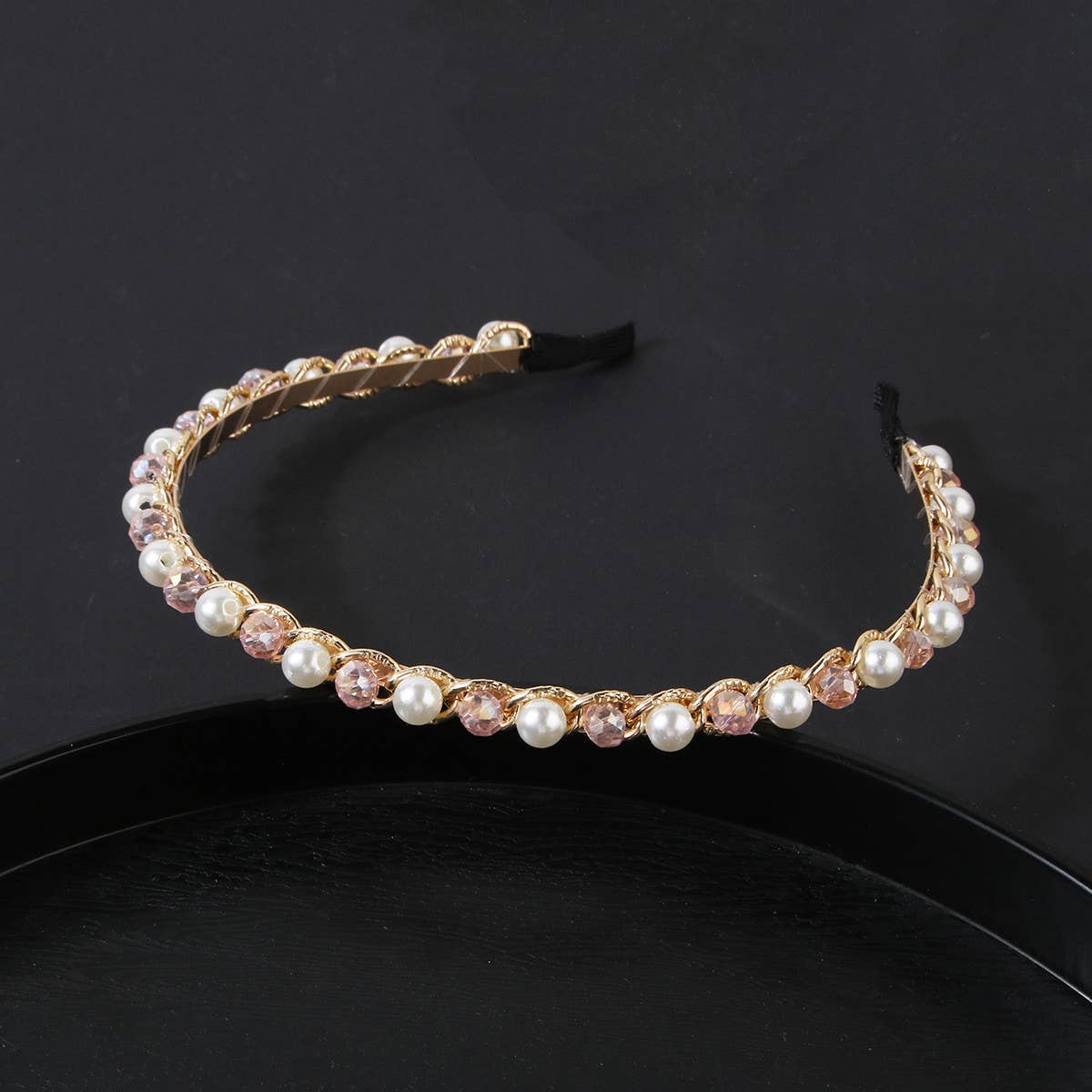 WOMEN SIMPLE CRYSTAL PEARL HAIRBAND_CWAHA0474