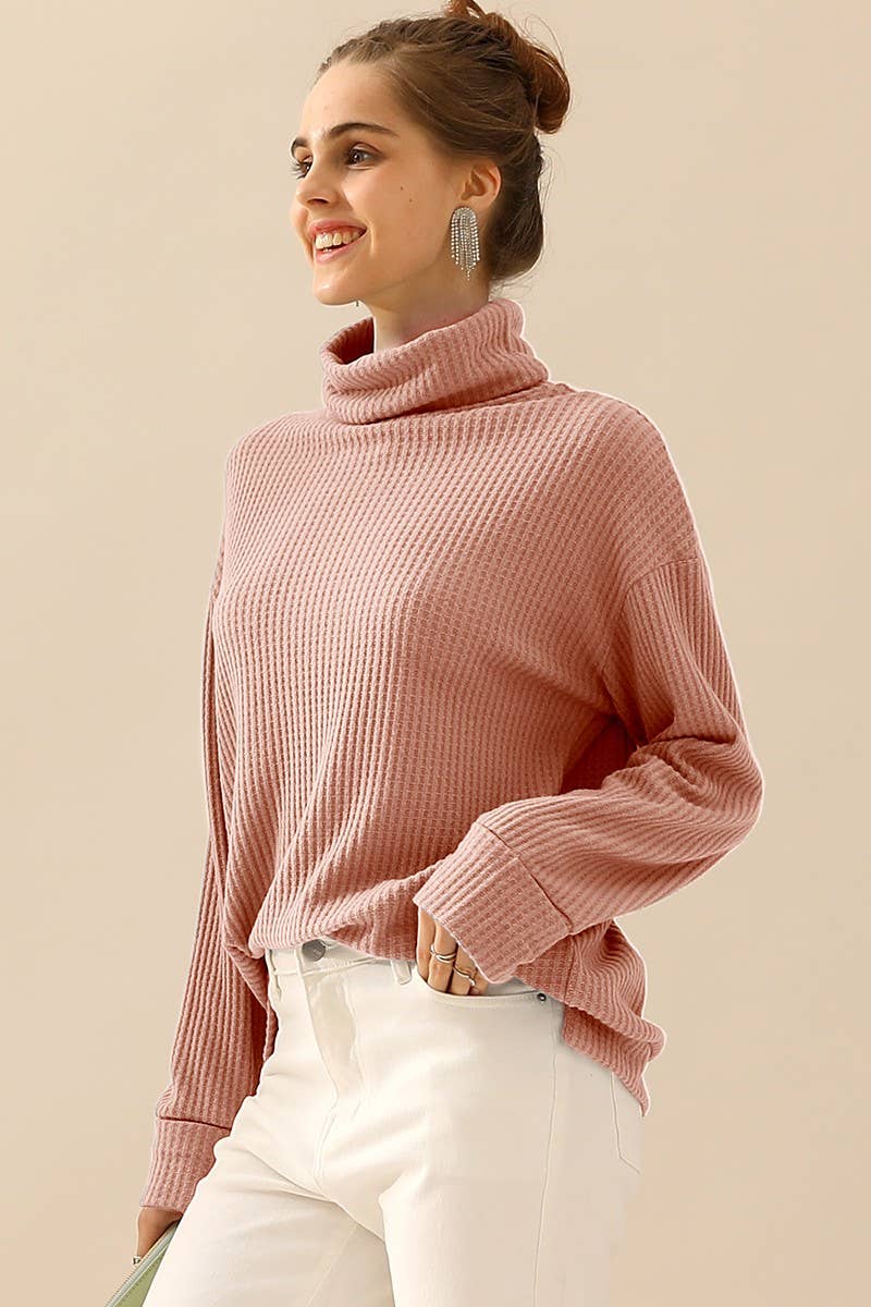 CWTTL1505_PLUS TURTLE HIGH NECK SWEATER KNIT TOP