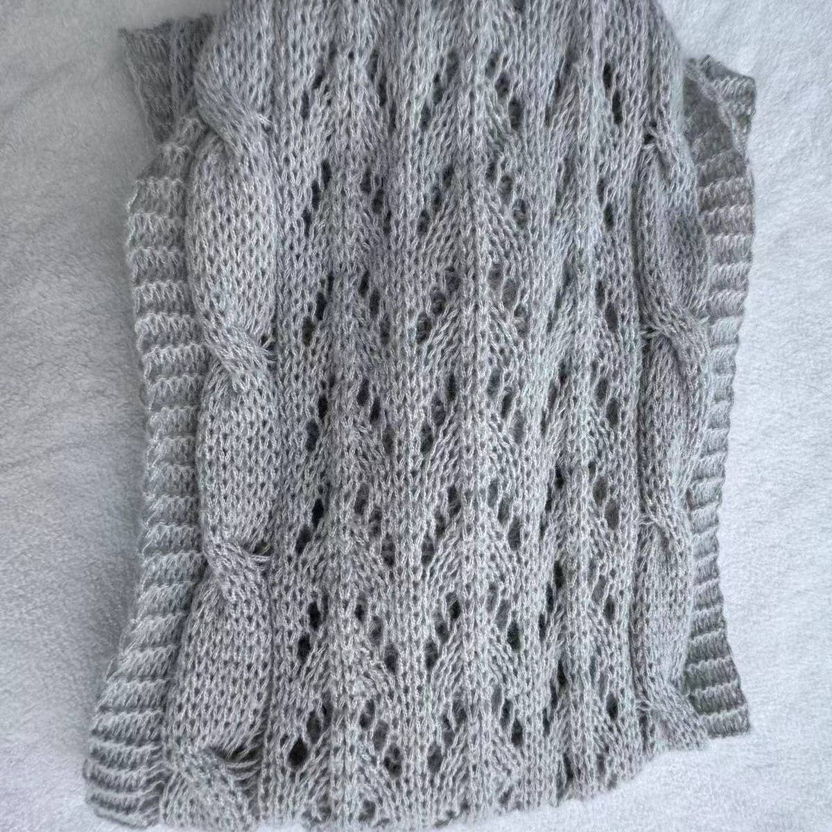 CWASC1793_TWISTED HOLLOW LONG SLEEVE SHAWL COLLAR SCARF