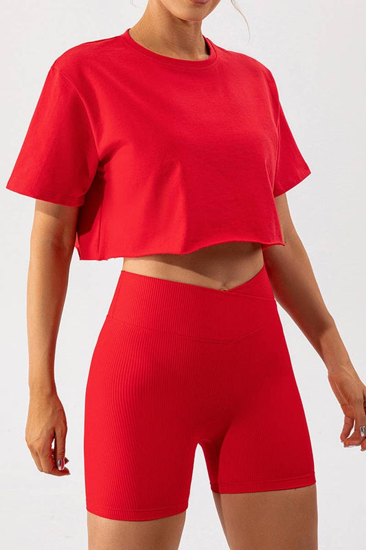 CWTTS1593_CASUAL RUNNING AND FITNESS LOOSE SPORTS T-SHIRT