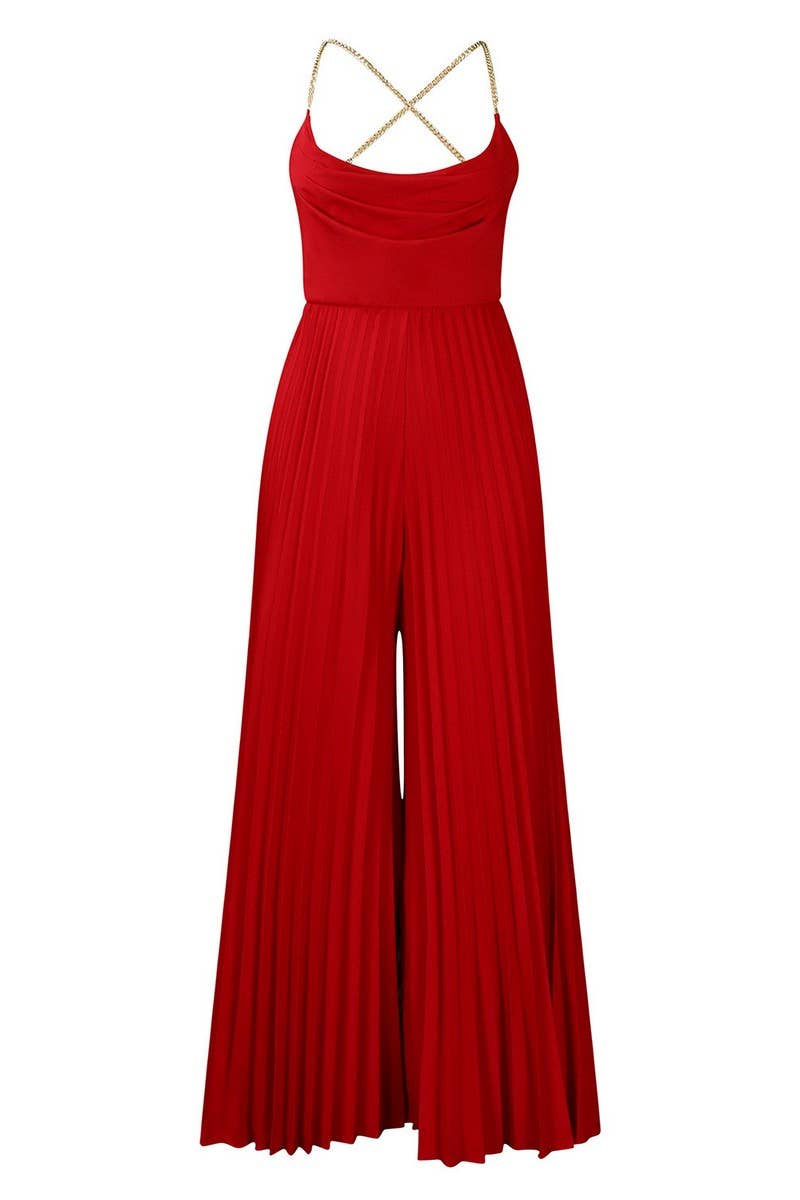 CWDMD01261_2025 SUMMER WOMEN HALTER CHAIN BACKLESS JUMPSUIT