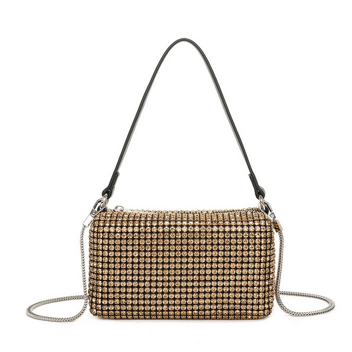 FASHION SMALL SQUARE RHINESTONE EVENING BAG_CWAB3581