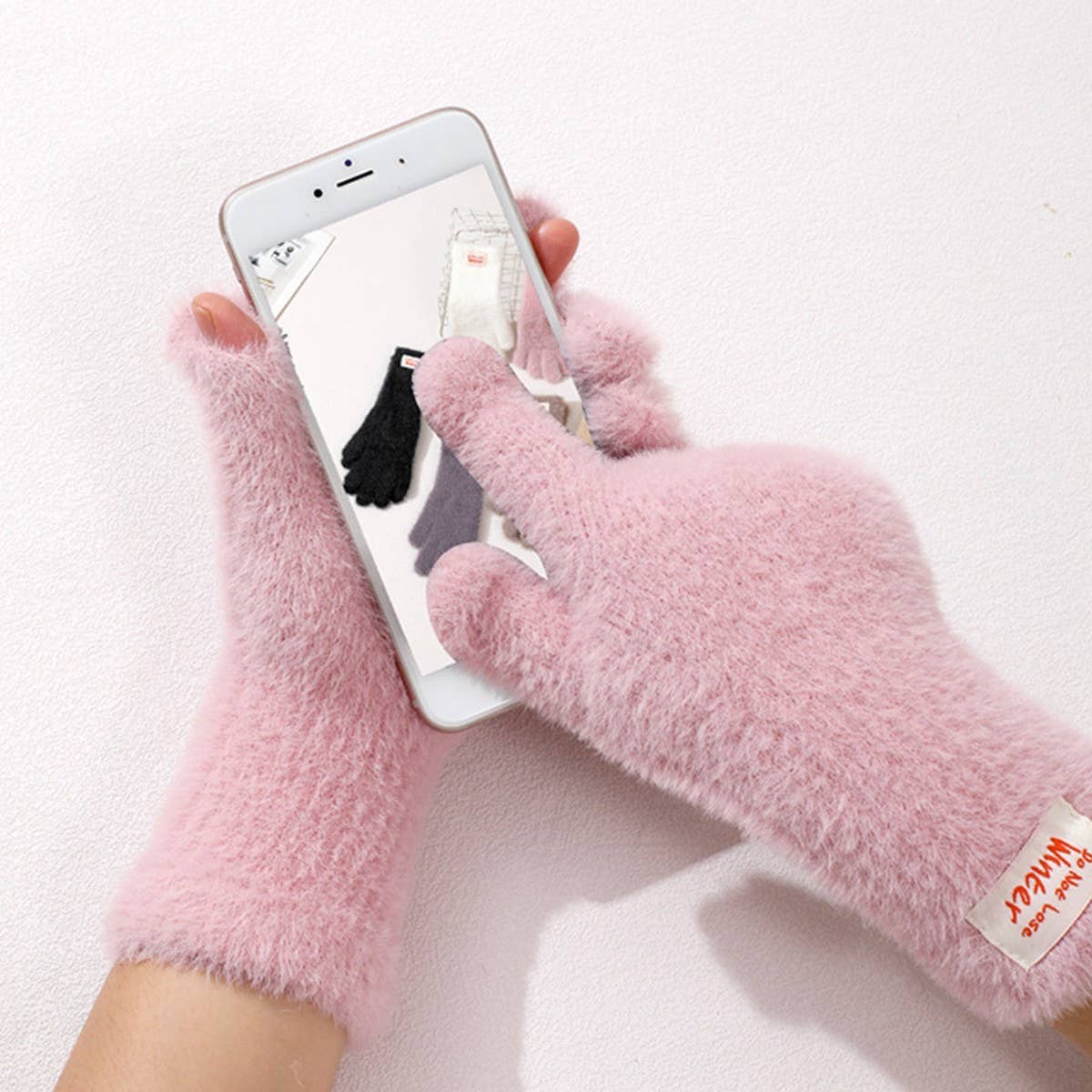 CWAG00587_KOREAN STYLE WINTER  FINGERLESS TOUCHSCREEN GLOVES