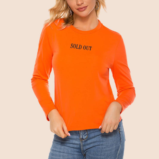 Casual pullover crew-neck printed shirt