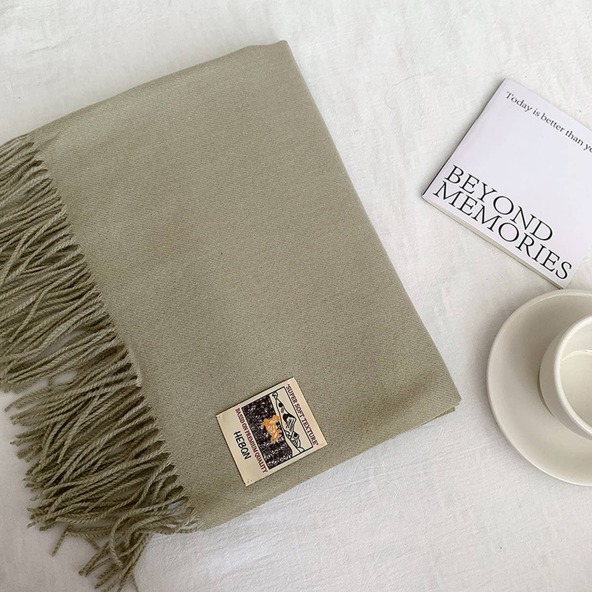 Solid Color Faux Cashmere Scarf -Winter Wrap_CWASC2303