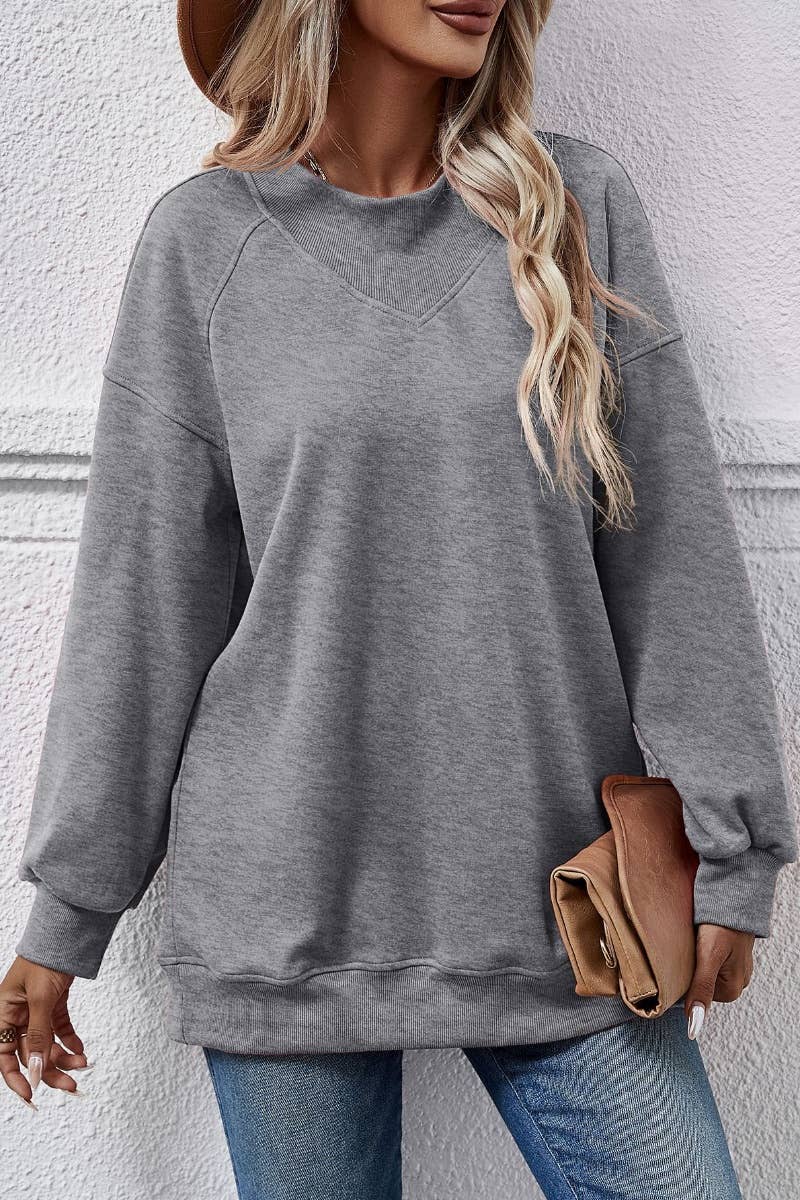 CWTBLL2618_WINTER FASHION CREW-NECK LONG-SLEEVED TOP