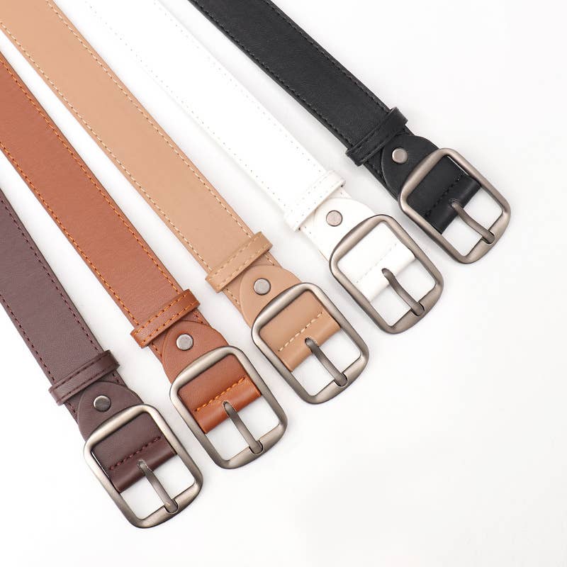Fashionable simple and casual needle-buckle belt