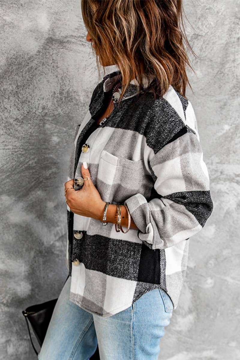 CWTSTL2351_SINGLE-BREASTED POCKET LONG-SLEEVED SHIRT