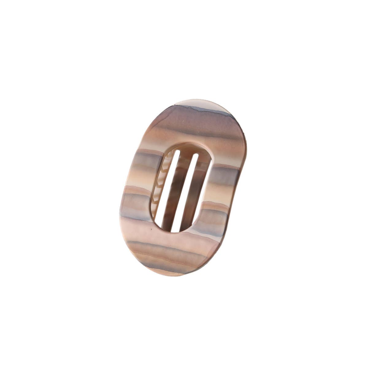 Phantom Color PC matte flat oval hair clip