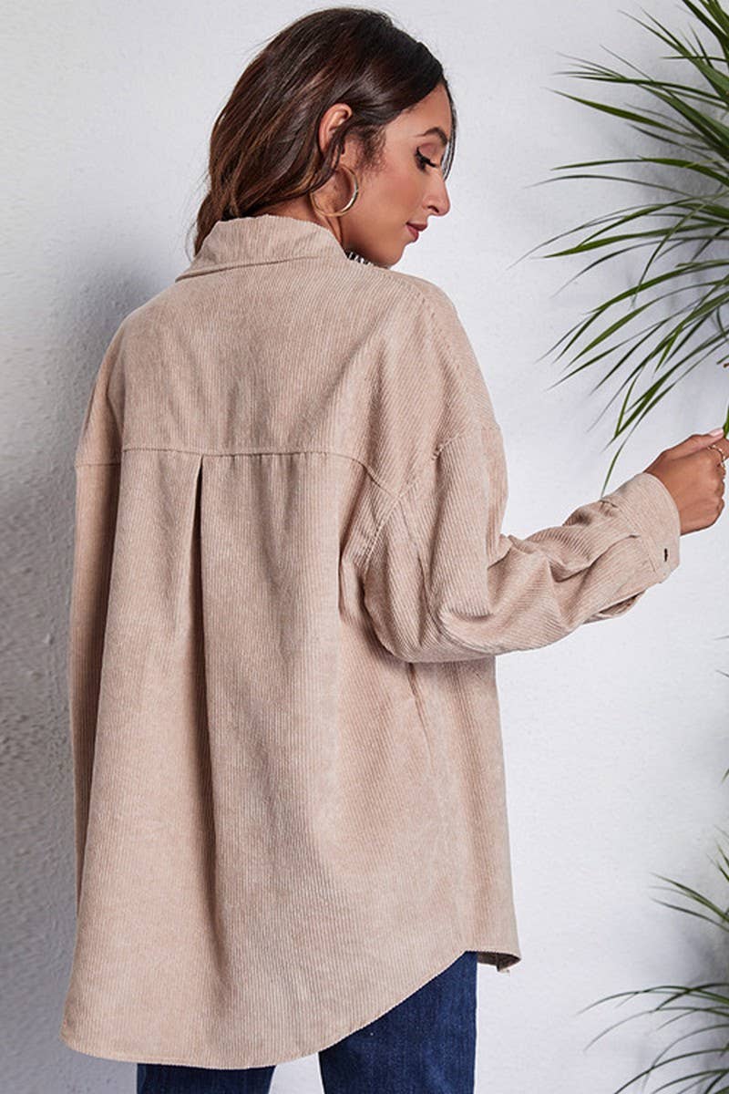 CWOCO1169_LOOSE CORDUROY SHIRT MID-LENGTH THIN JACKET