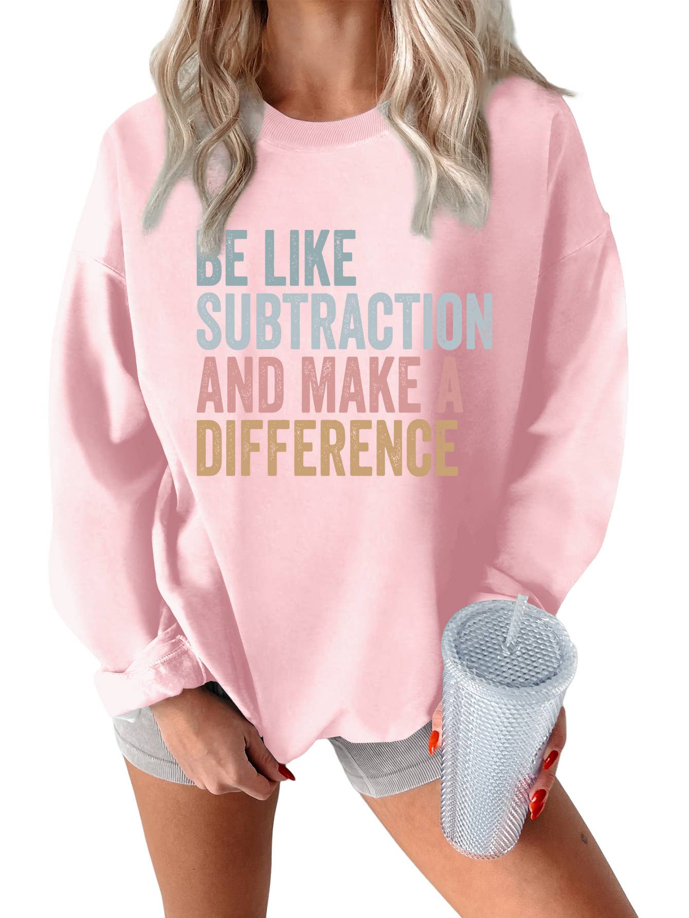 Be like subtraction printed thickened hoodie