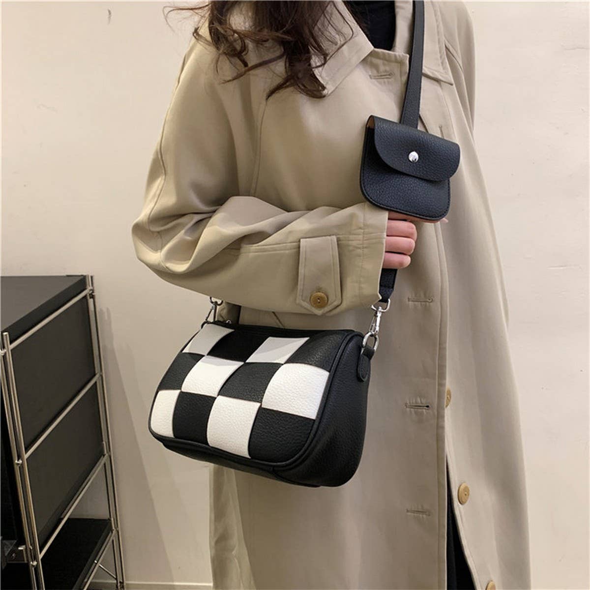 FASHION COLOR MATCHING PORTABLE UNDERARM BAG_CWAB2686