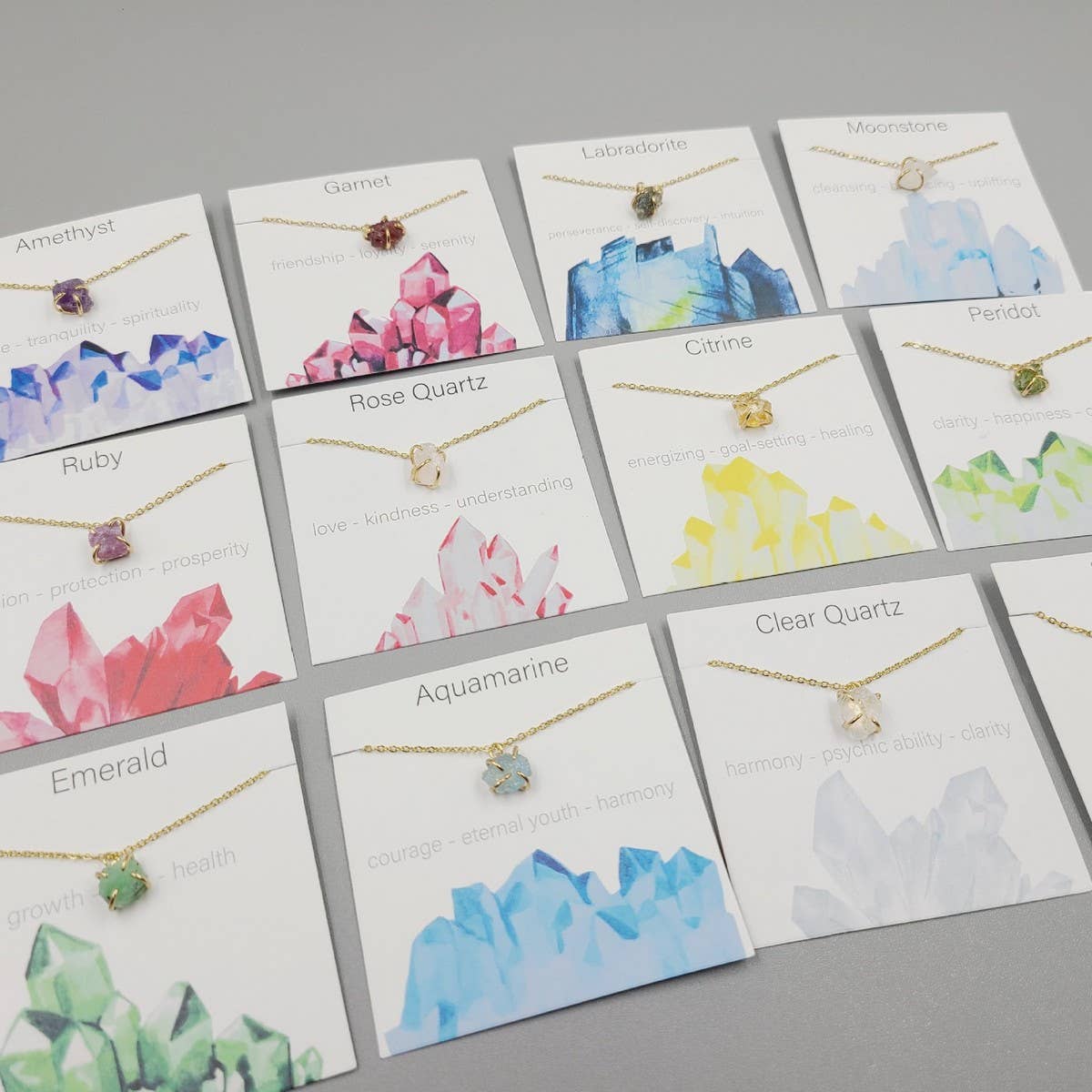 IRREGULAR FOUR CLAW NATURAL STONE NECKLACE