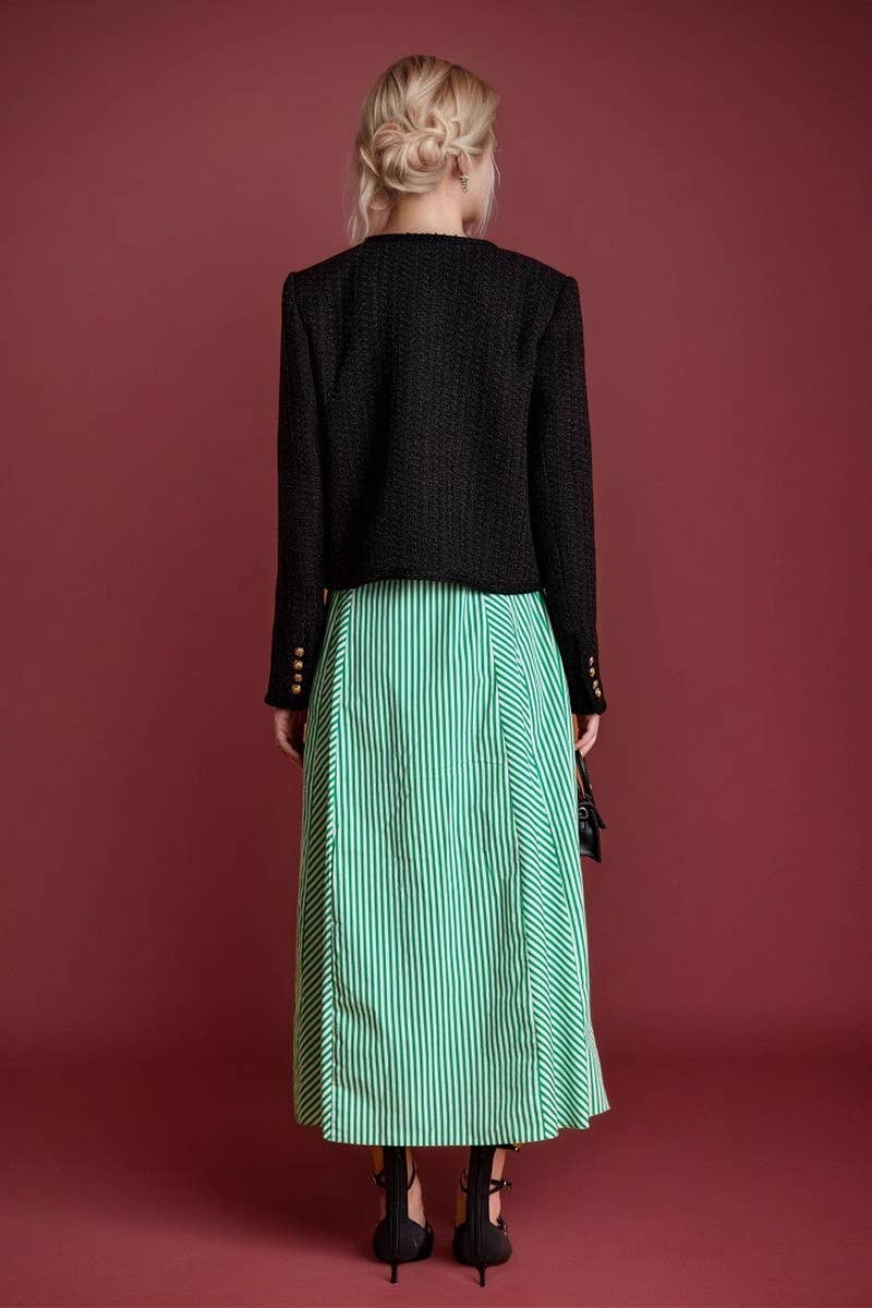 CWOCO1277_CREW NECK TWEED SHORT CARDIGAN COATS