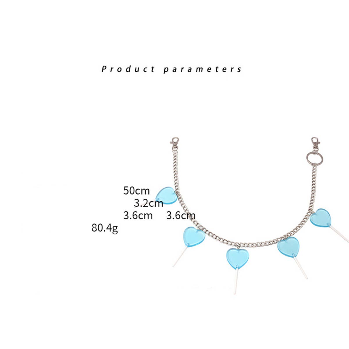 COLORED LOLLIPOP PENDANT PANTS CHAIN