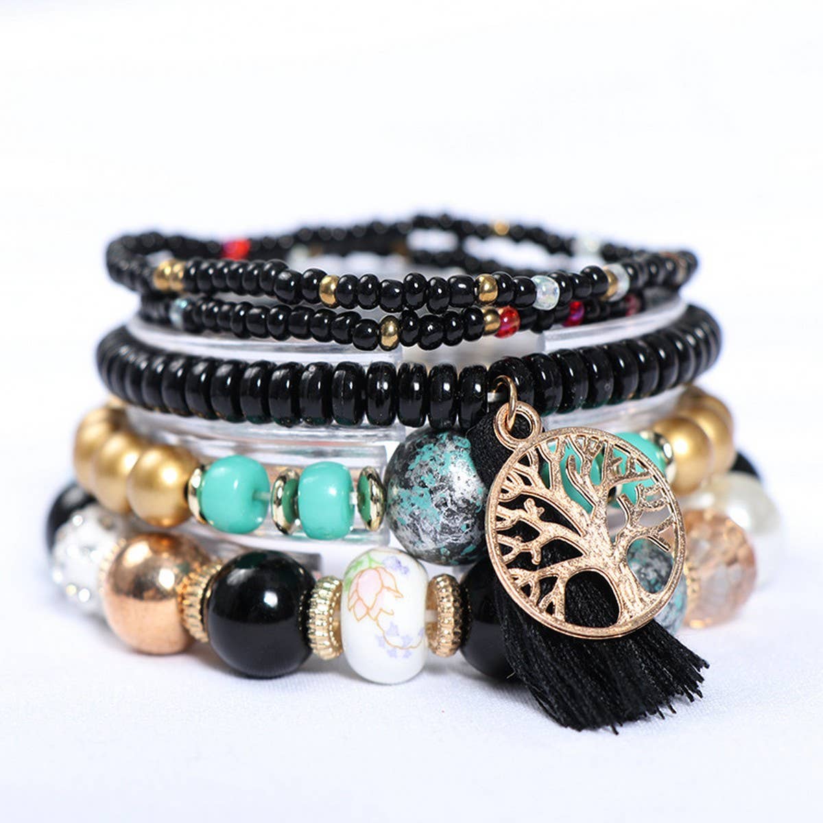 BOHEMIAN MULTI-LAYERED TASSEL BRACELET_CWASC0689