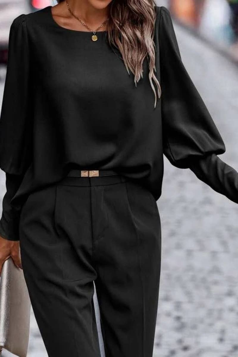 CWTBLL2549_FALL COMMUTER LONG-SLEEVED BUTTON-DOWN TOP