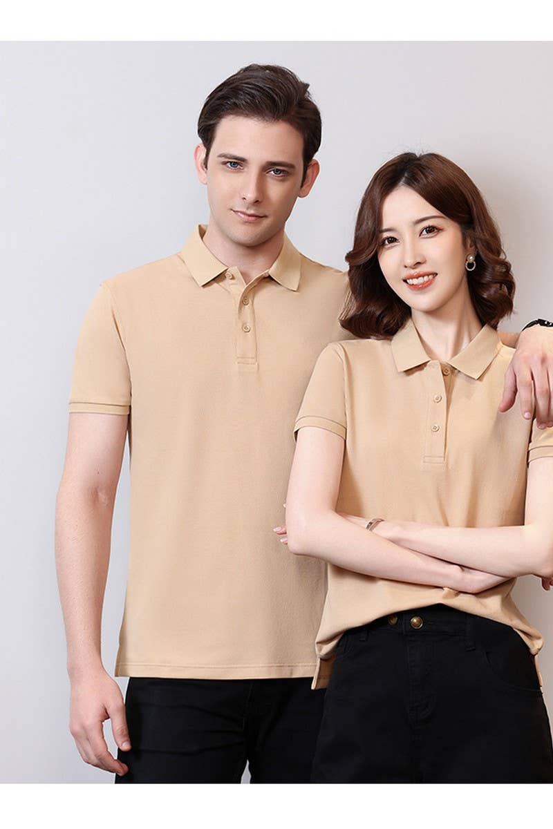 CWTBLS02452_SOLID COLOR POLO SHIRT WOMEN - MULTIPLE COLORS