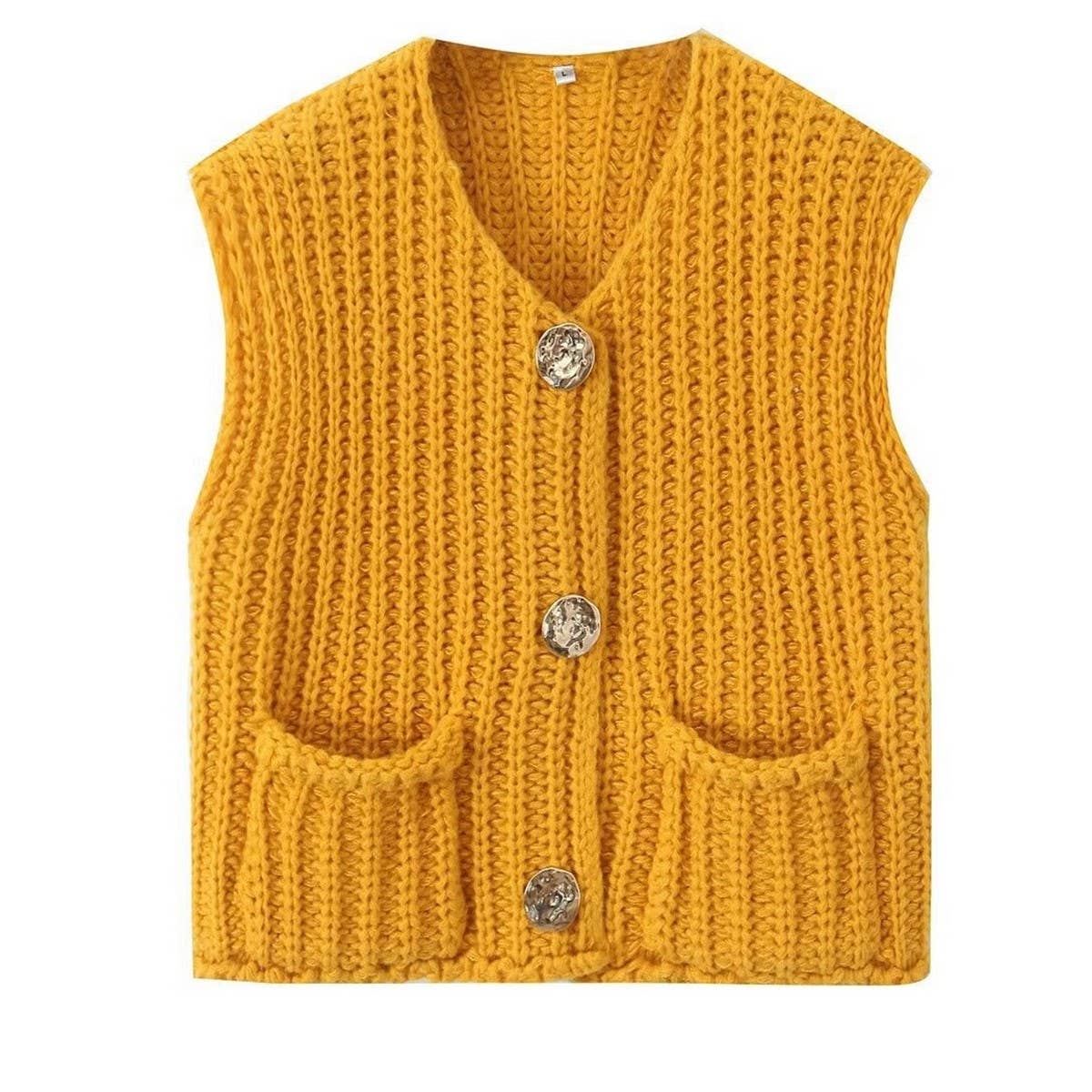 Women's Sleeveless Knit Vest with Pockets