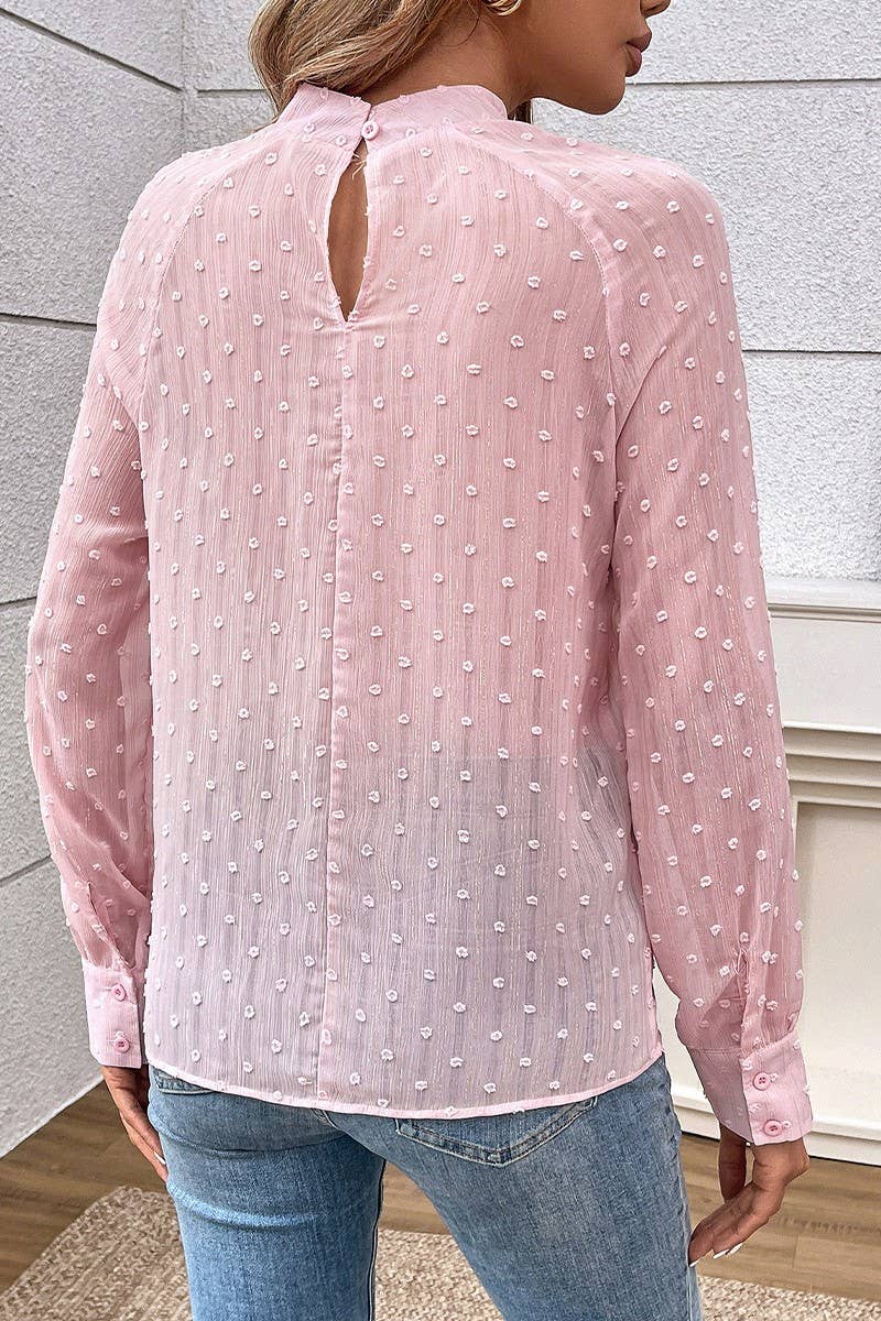 CWTBLL3847_LONG SLEEVE CUTOUT DETAIL PULLOVER SHIRT